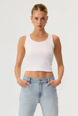 Essential Organic Cotton Tank Top White - Eco-Certified