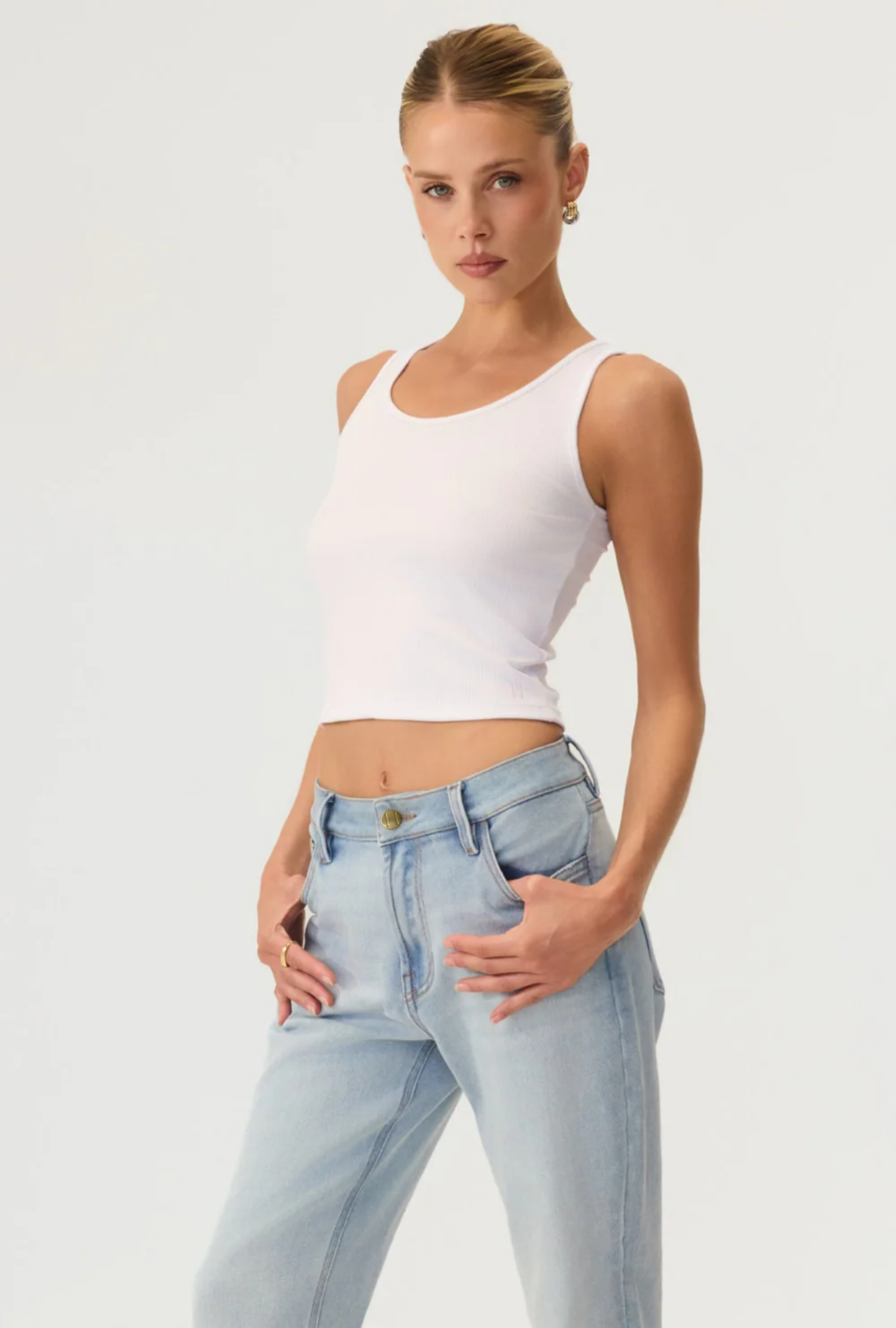 Essential Organic Cotton Tank Top White - Eco-Certified