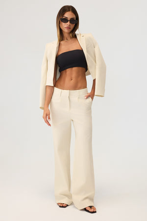 Capri Cropped Blazer Sand - Eco-Certified
