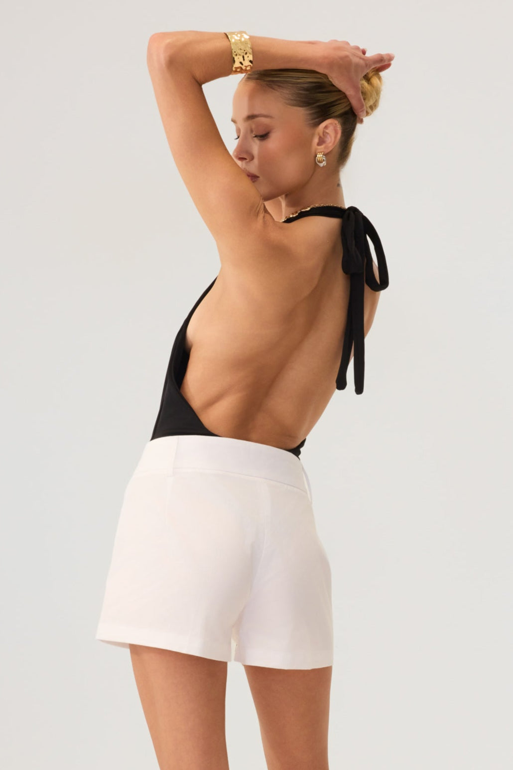 Arie Tailored Mini Shorts White - Eco-Certified