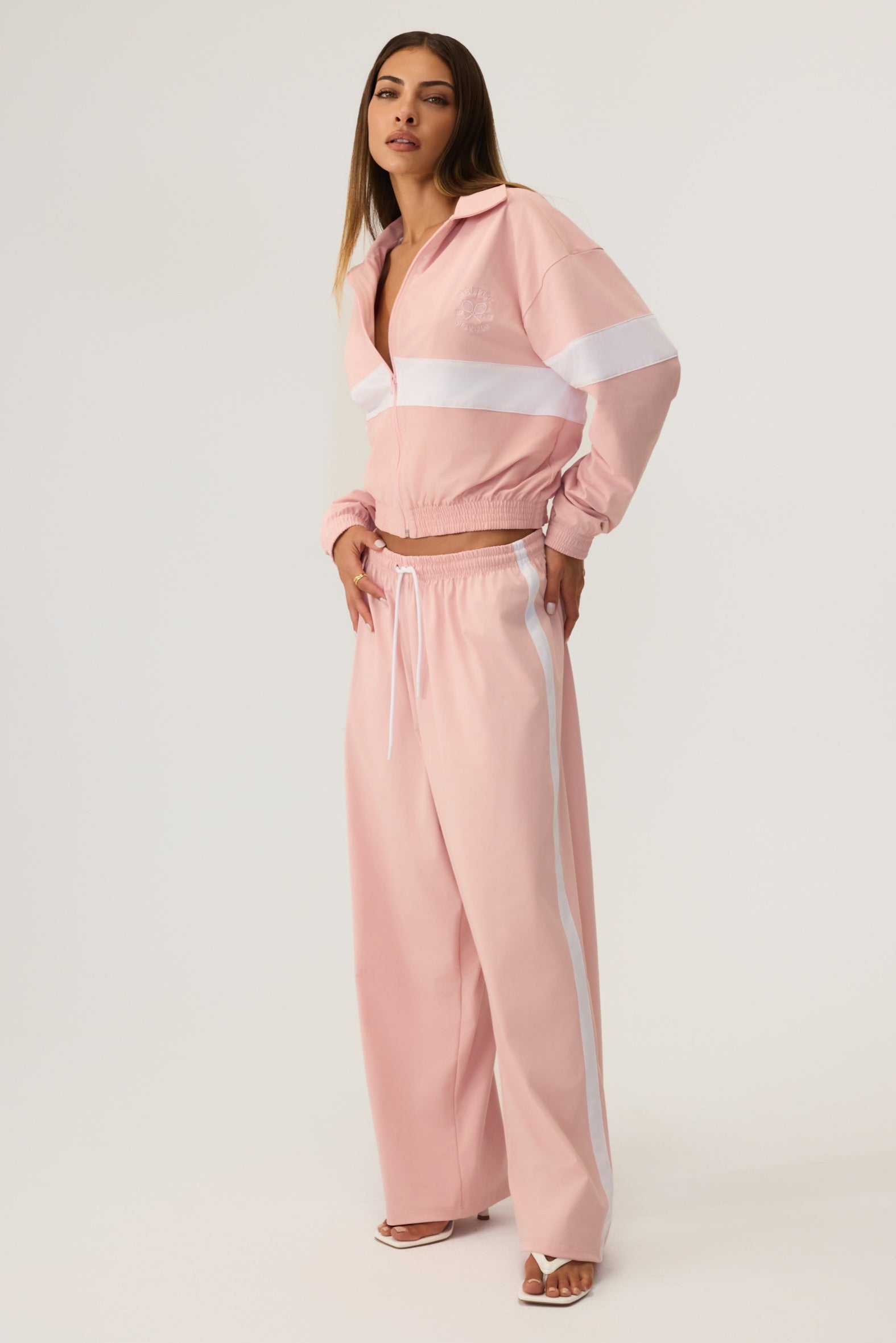 Melrose Social Club Track Jacket Pink - Eco-Certified