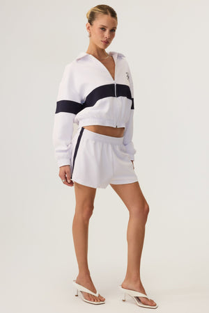 Melrose Social Club Track Shorts White - Eco-Certified