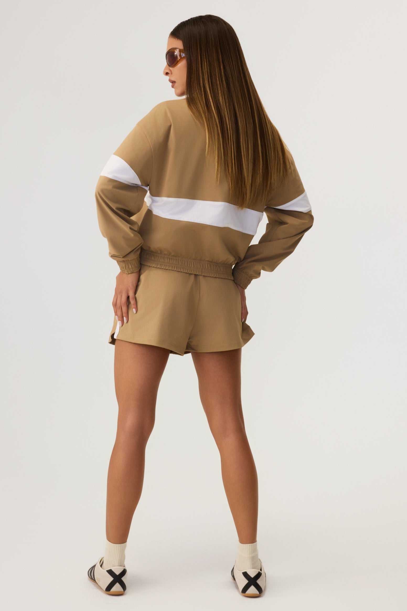Melrose Social Club Track Jacket Sand - Eco-Certified