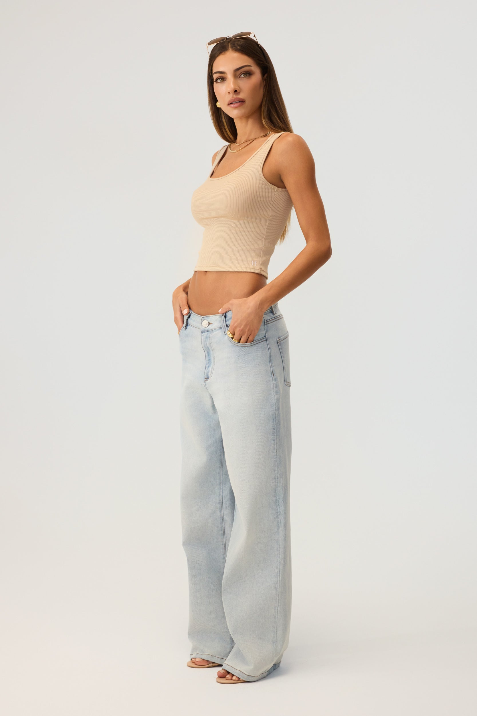 Essential Organic Cotton Tank Top Sand - Eco-Certified