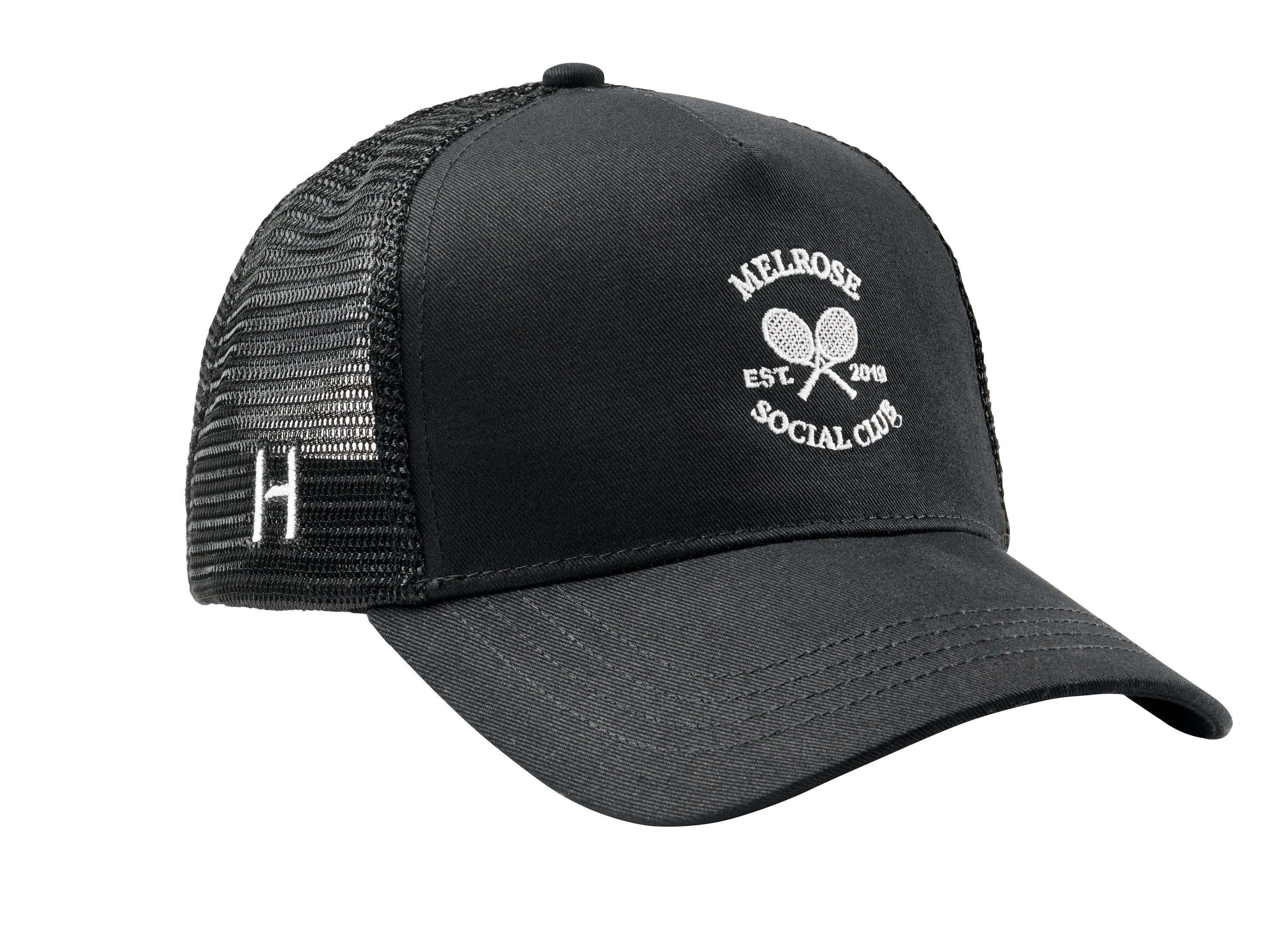 Melrose Social Club Trucker Hat Black - Eco-Certified