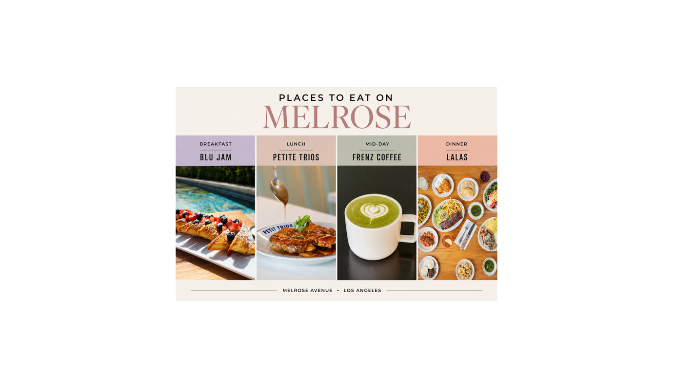 Where to Eat on Melrose Avenue: The Best Spots for Every Meal