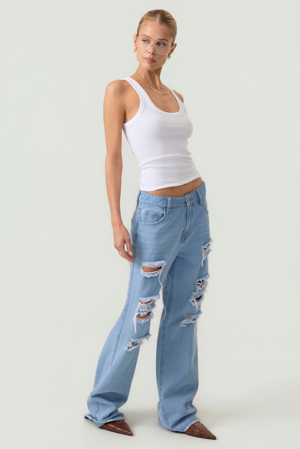 HYPEACH Distressed Light Wash Denim Eco-Certified