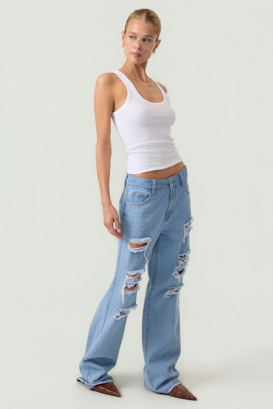 HYPEACH Distressed Light Wash Denim Eco-Certified