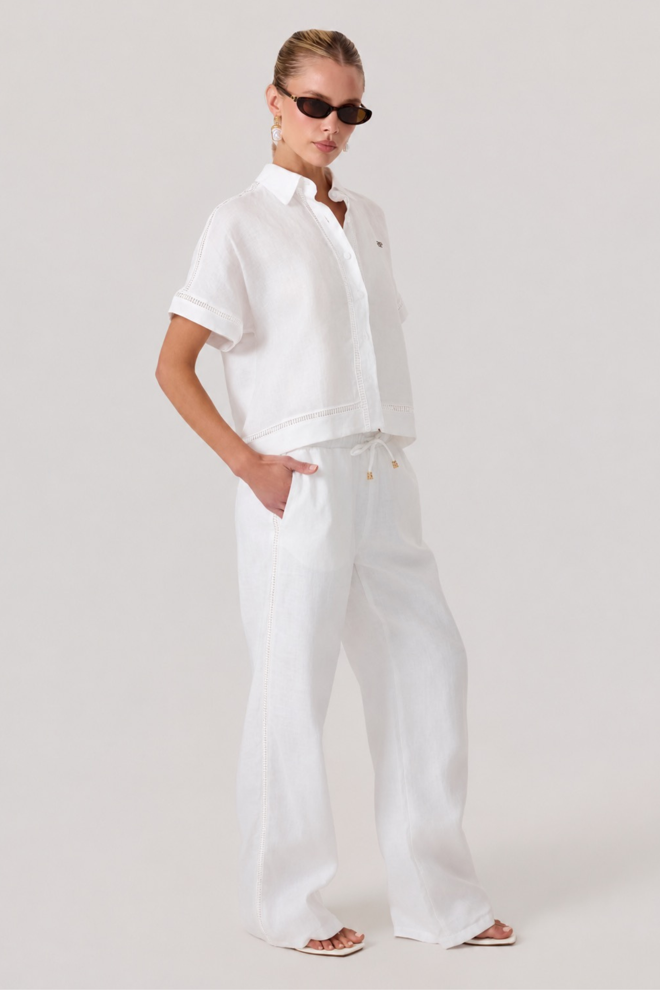 Tulum Linen Shirt Ivory - Eco-Certified