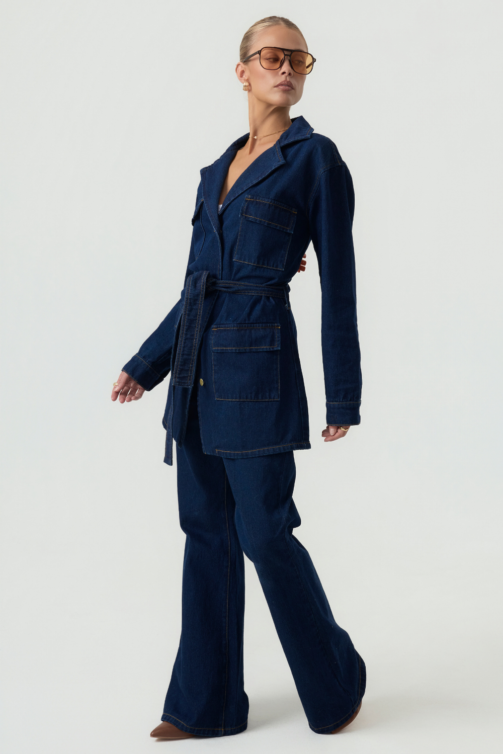 HYPEACH Belted Denim Dress Indigo Eco-Certified