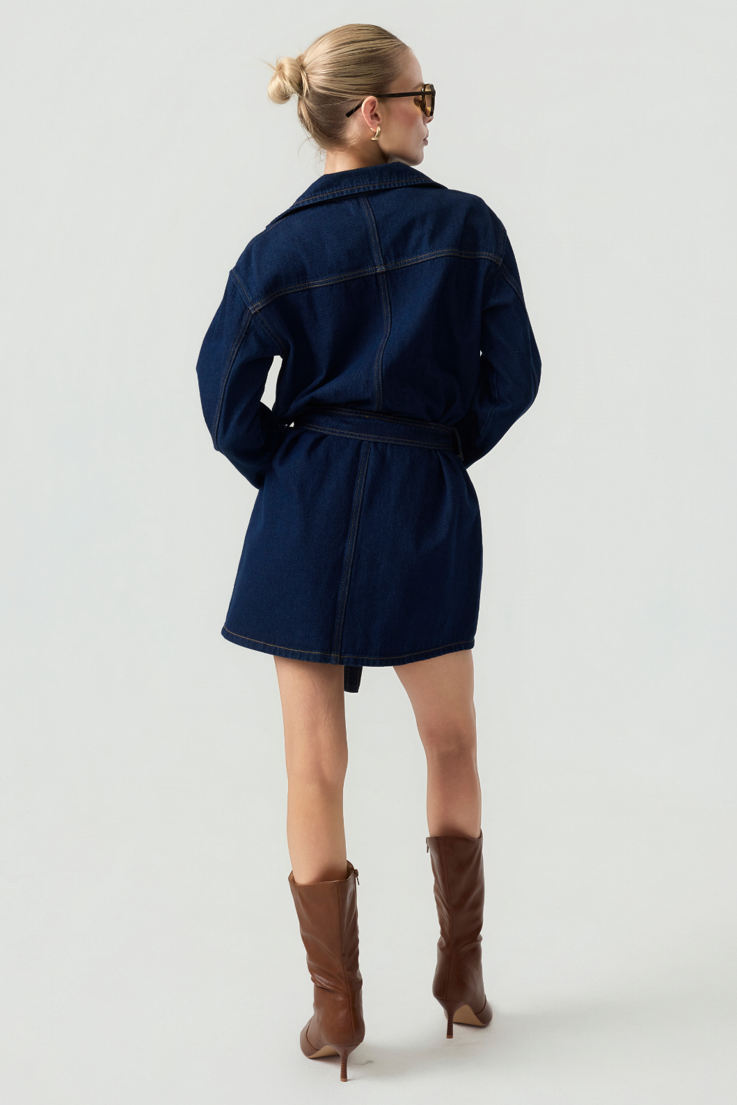 HYPEACH Belted Denim Dress Indigo Eco-Certified