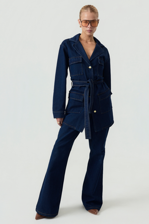 HYPEACH Belted Denim Dress Indigo Eco-Certified