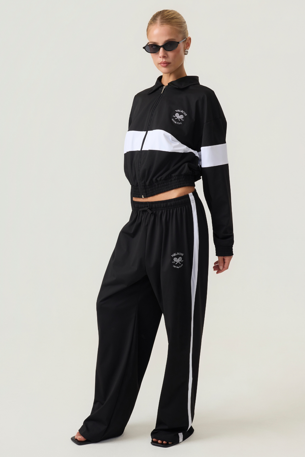 Melrose Social Club Track Jacket Black Eco-Certified