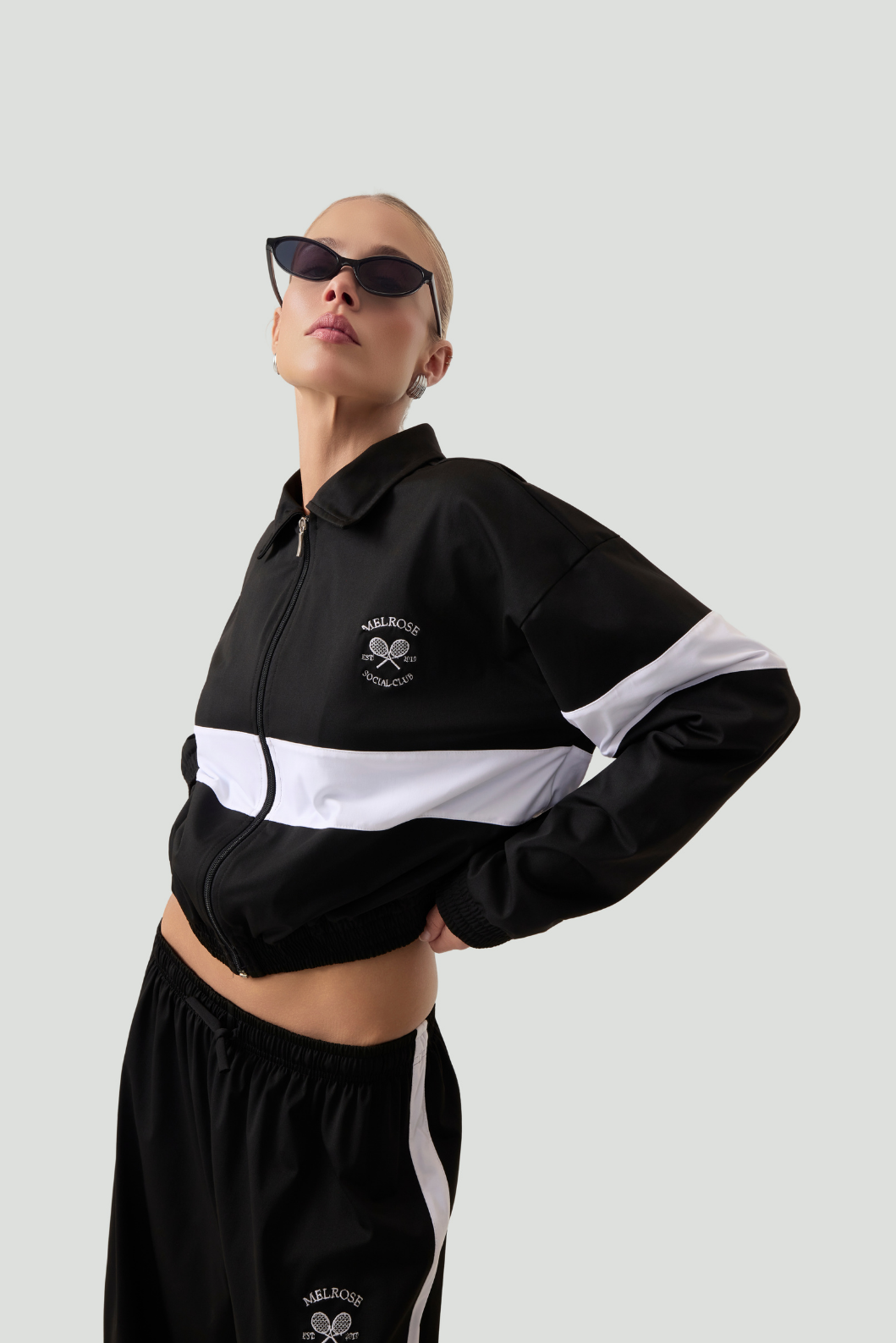 Melrose Social Club Track Jacket Black Eco-Certified