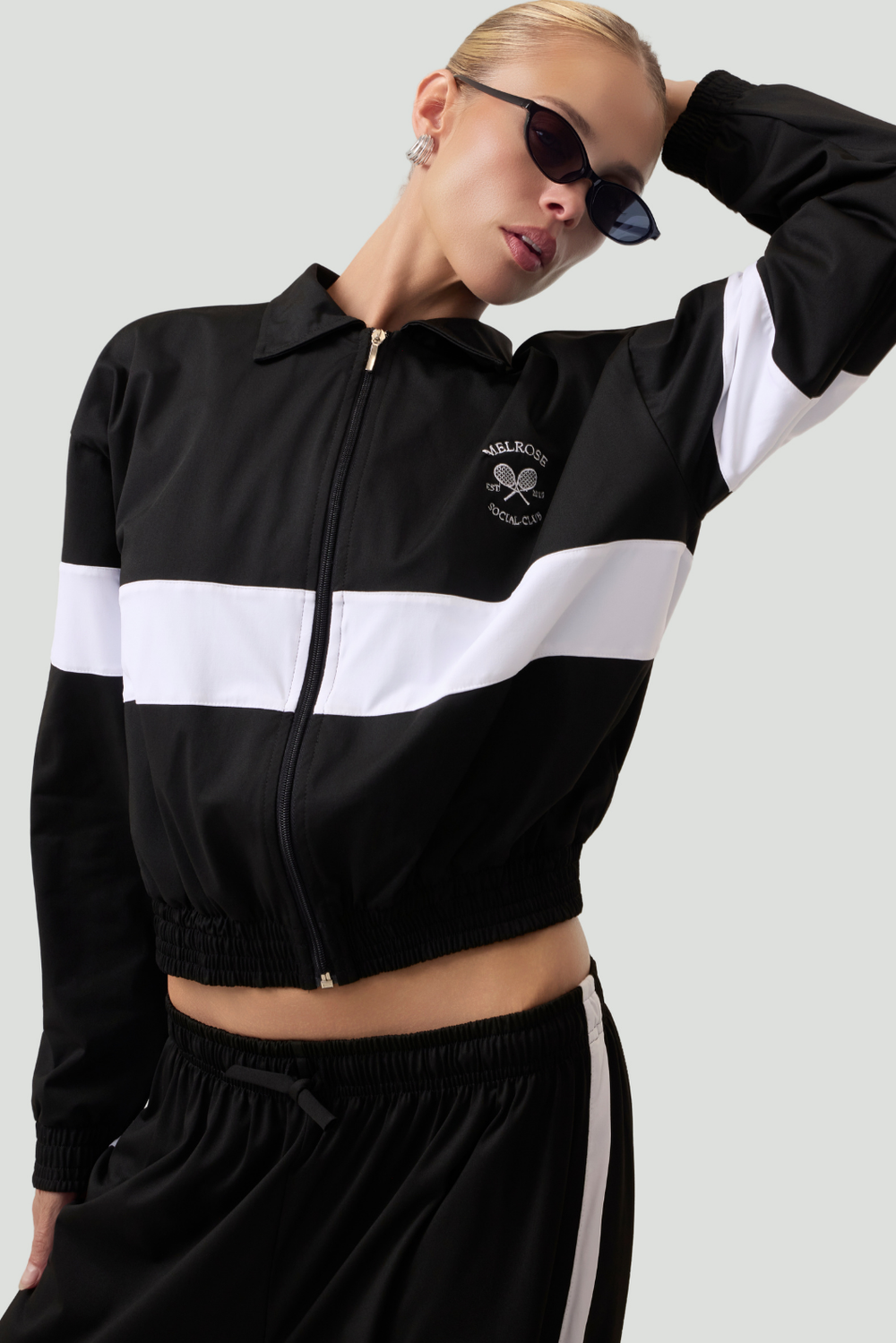 Melrose Social Club Track Jacket Black Eco-Certified