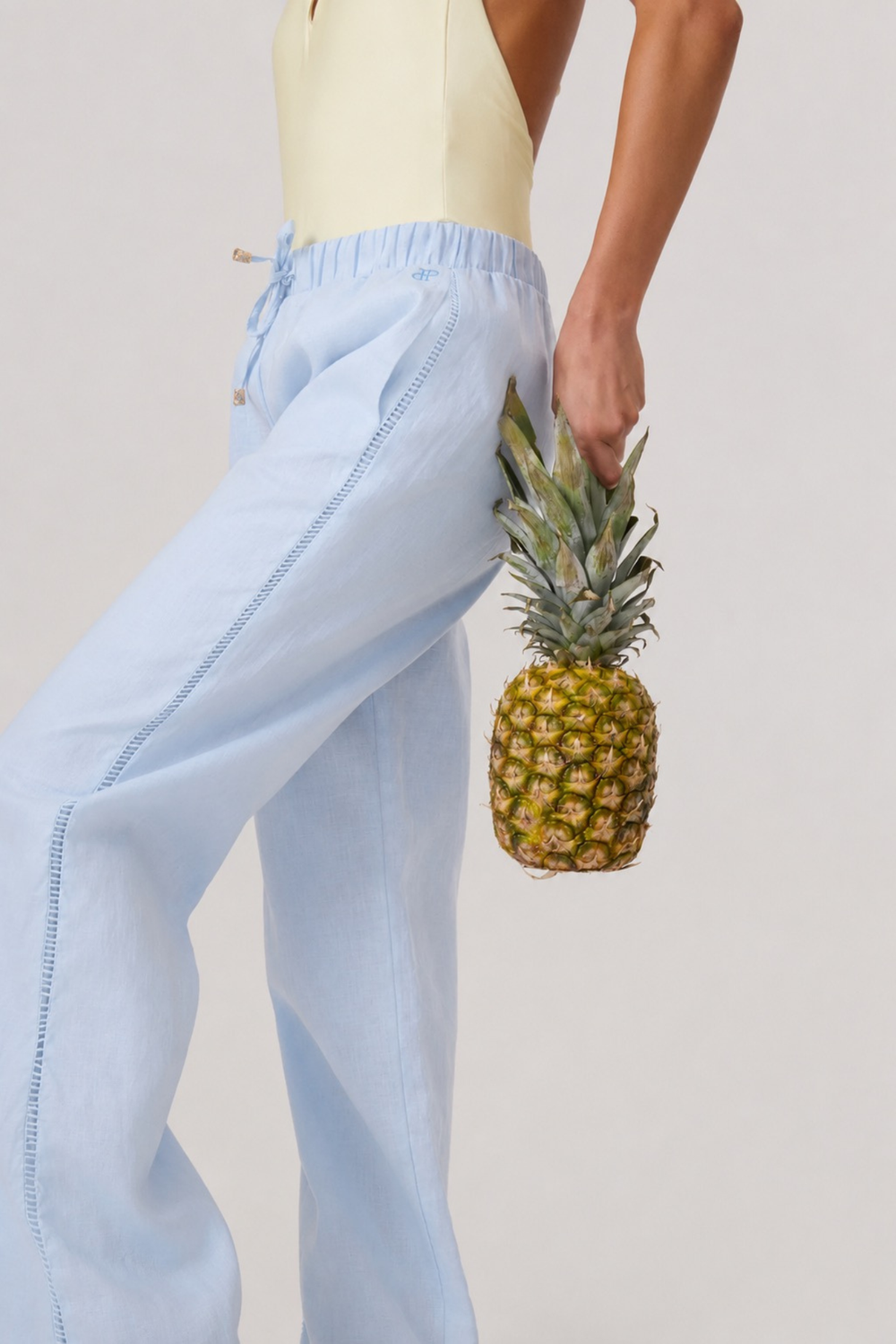 Tulum Linen Pants Sky Blue - Eco-Certified