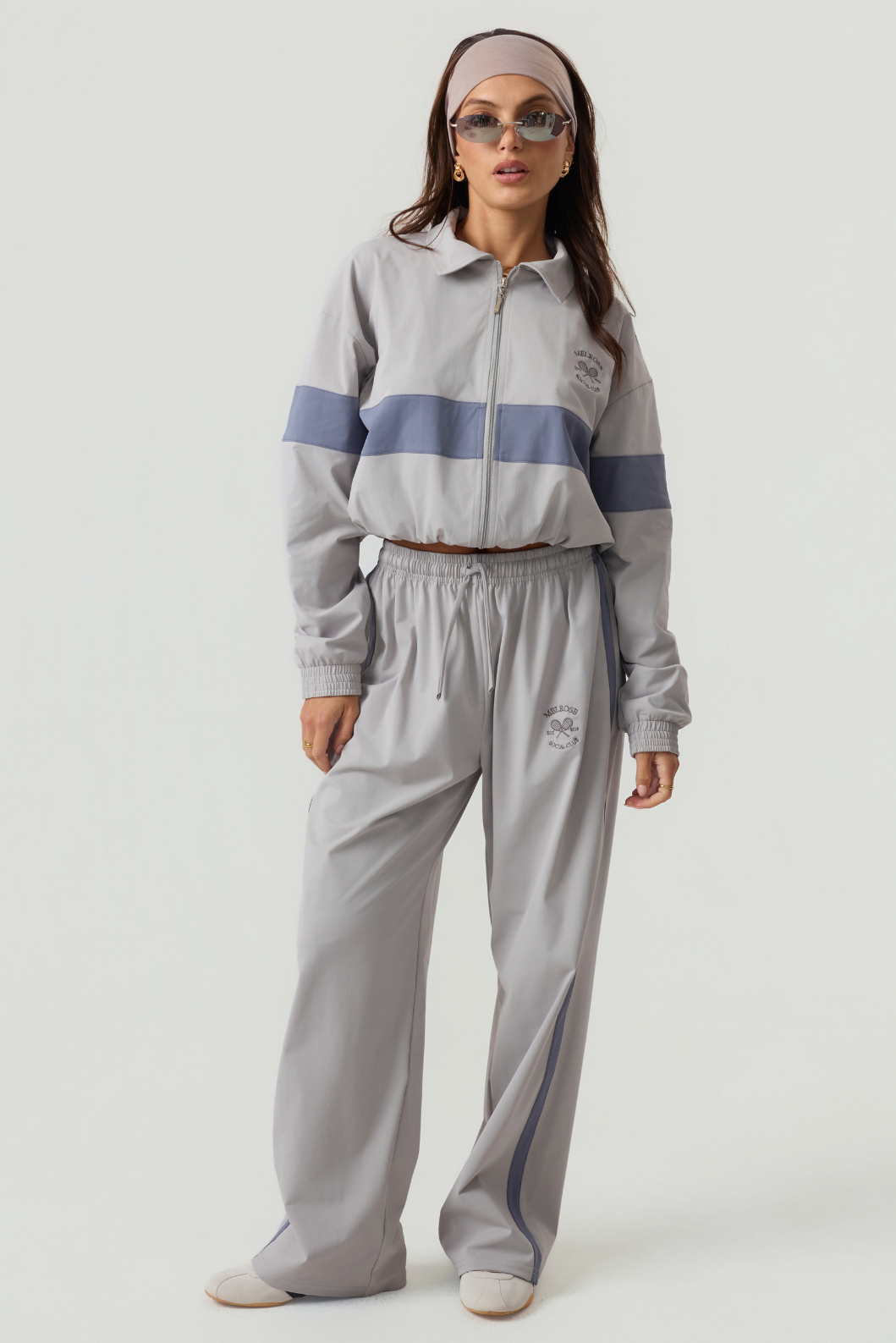 Melrose Social Club Track Pants Grey Eco-Certified