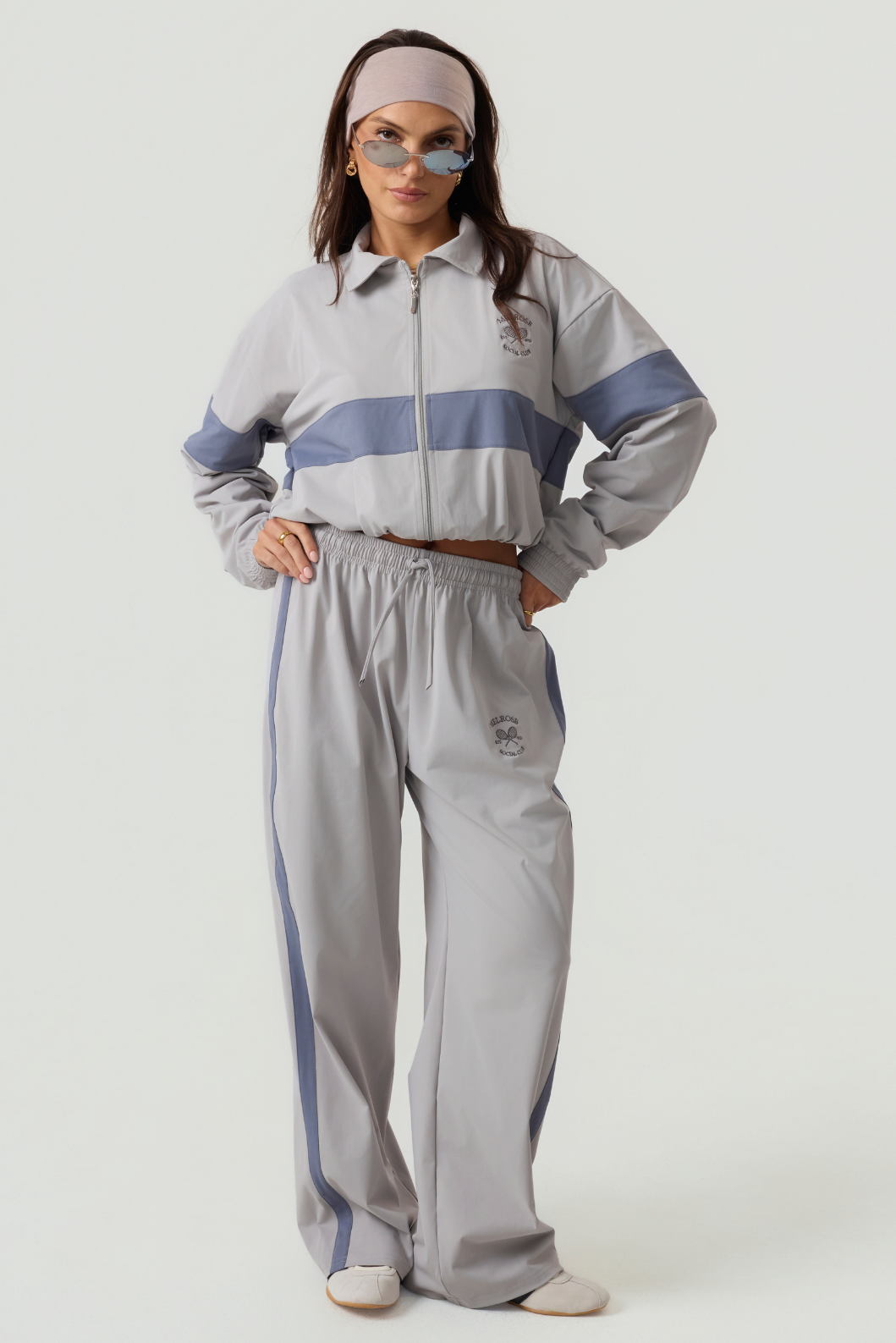 Melrose Social Club Track Pants Grey Eco-Certified