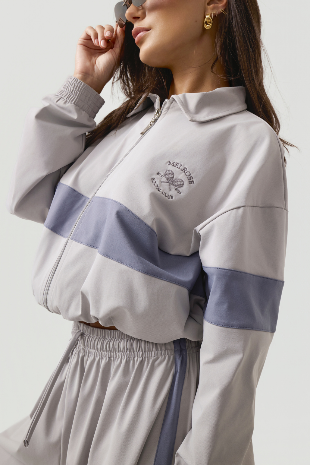 Melrose Social Club Track Jacket Grey Eco-Certified