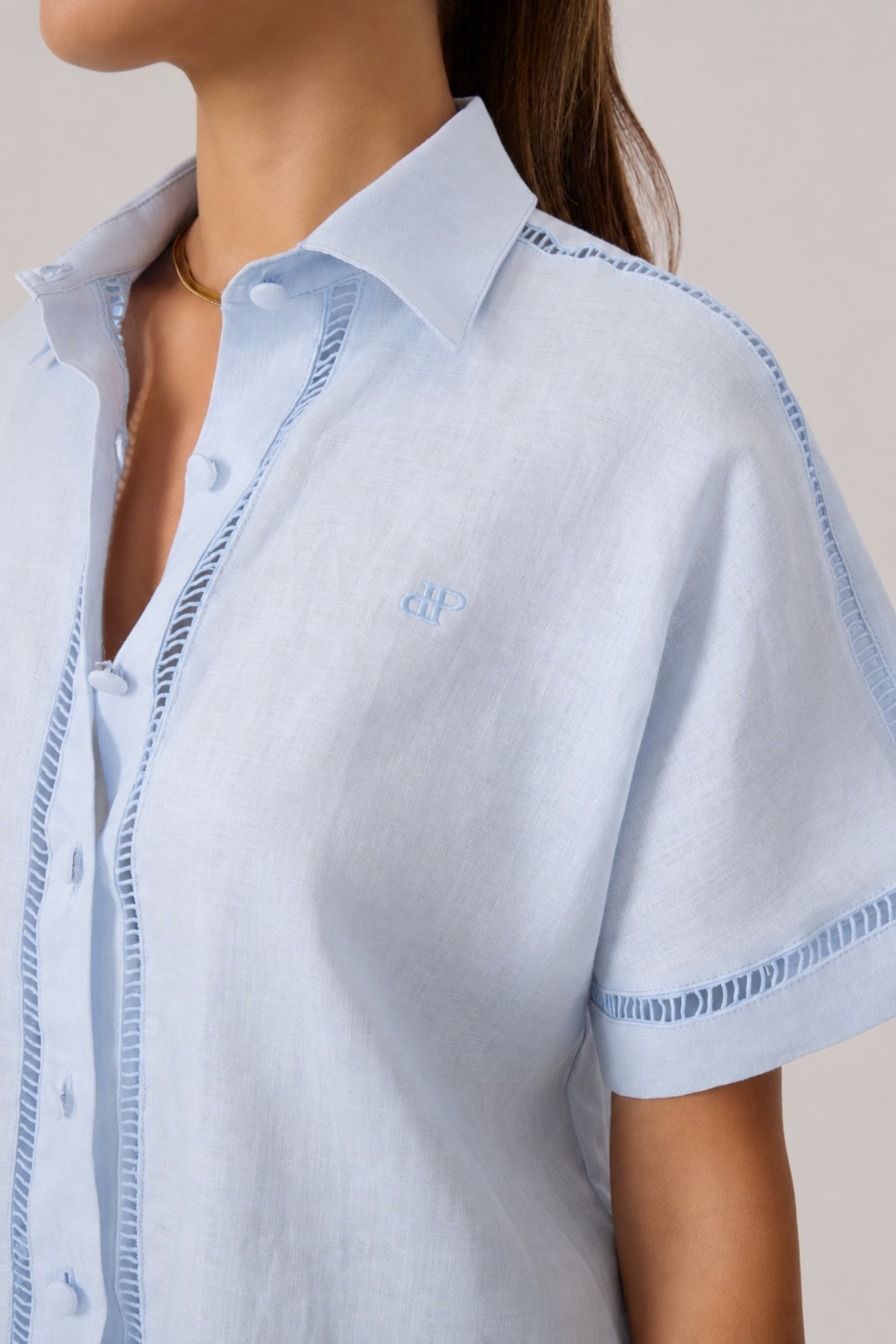 Tulum Linen Shirt Sky Blue - Eco-Certified