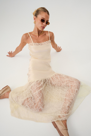 Catalina Maxi Dress Yellow - Eco-Certified