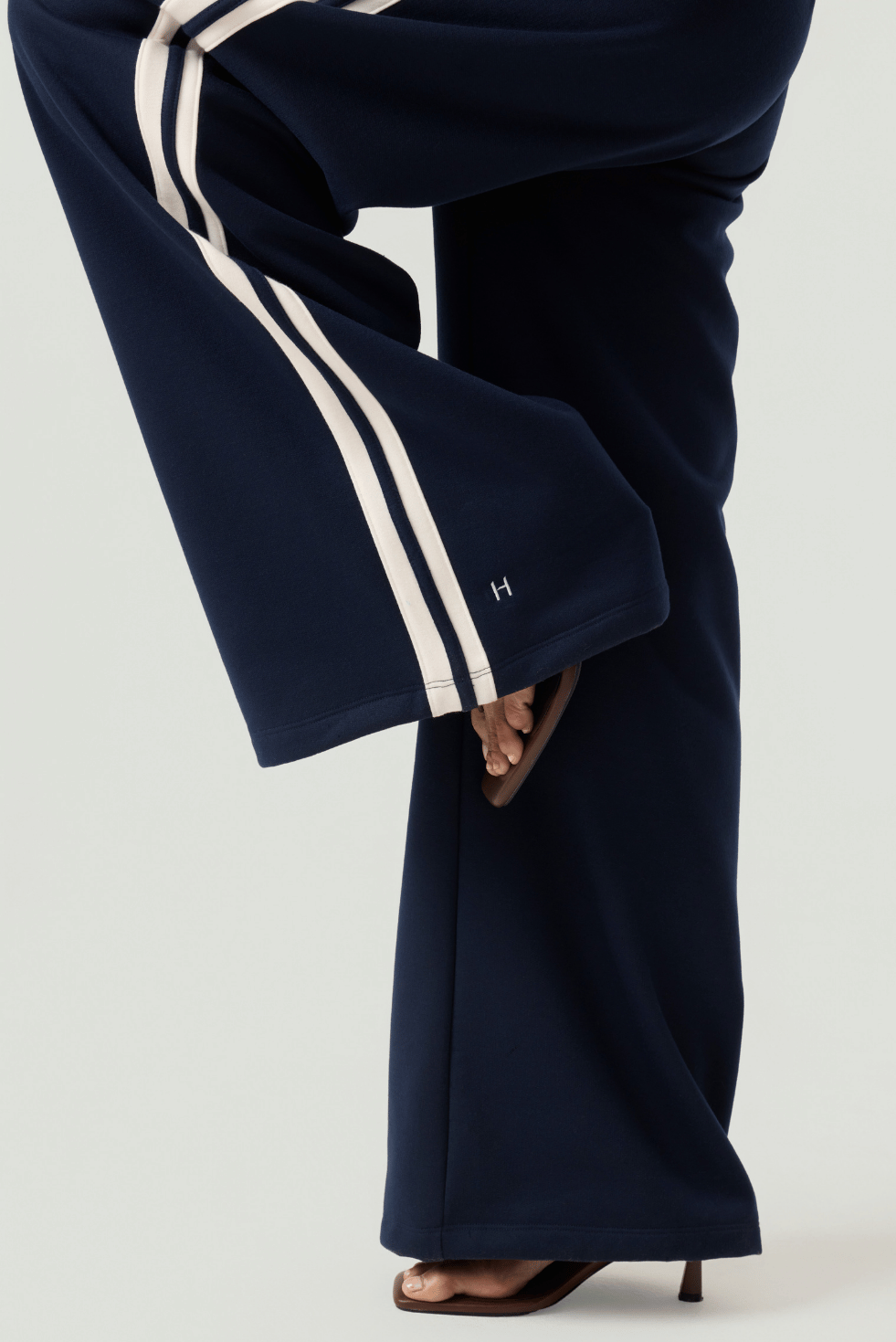 Melrose Social Club Fleece Track Pants Navy Eco-Certified