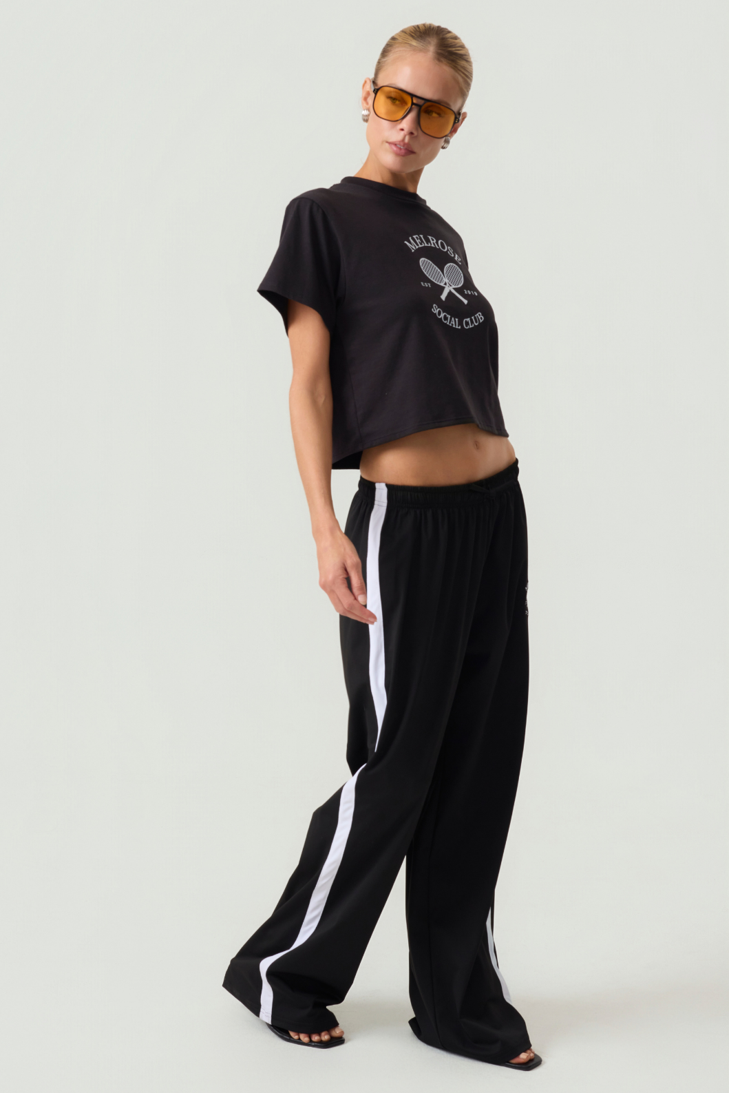 Melrose Social Club Oversized Tee Black Eco-Certified