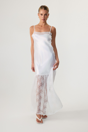 Catalina Maxi Dress White - Eco-Certified