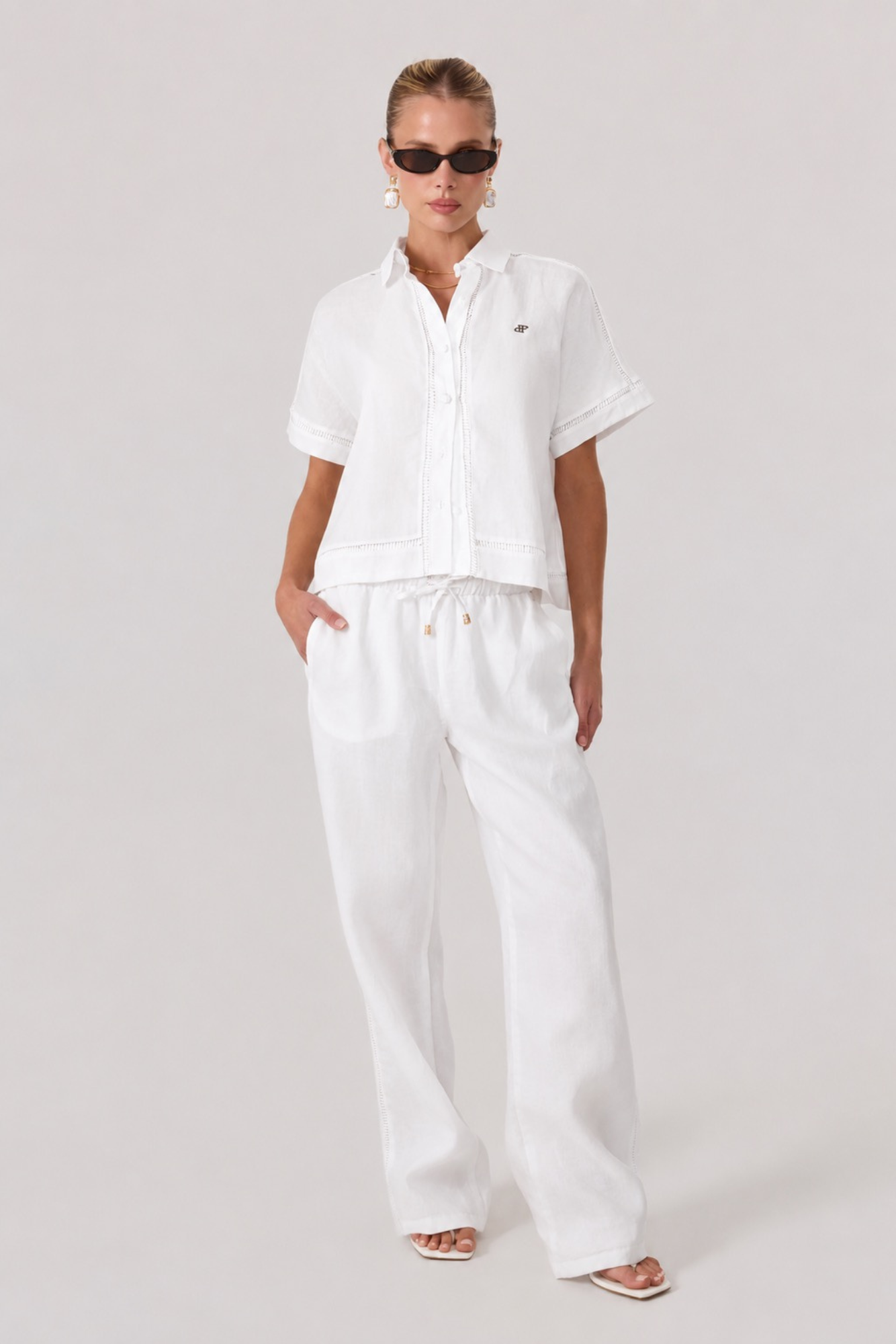 Tulum Linen Pants Ivory - Eco-Certified