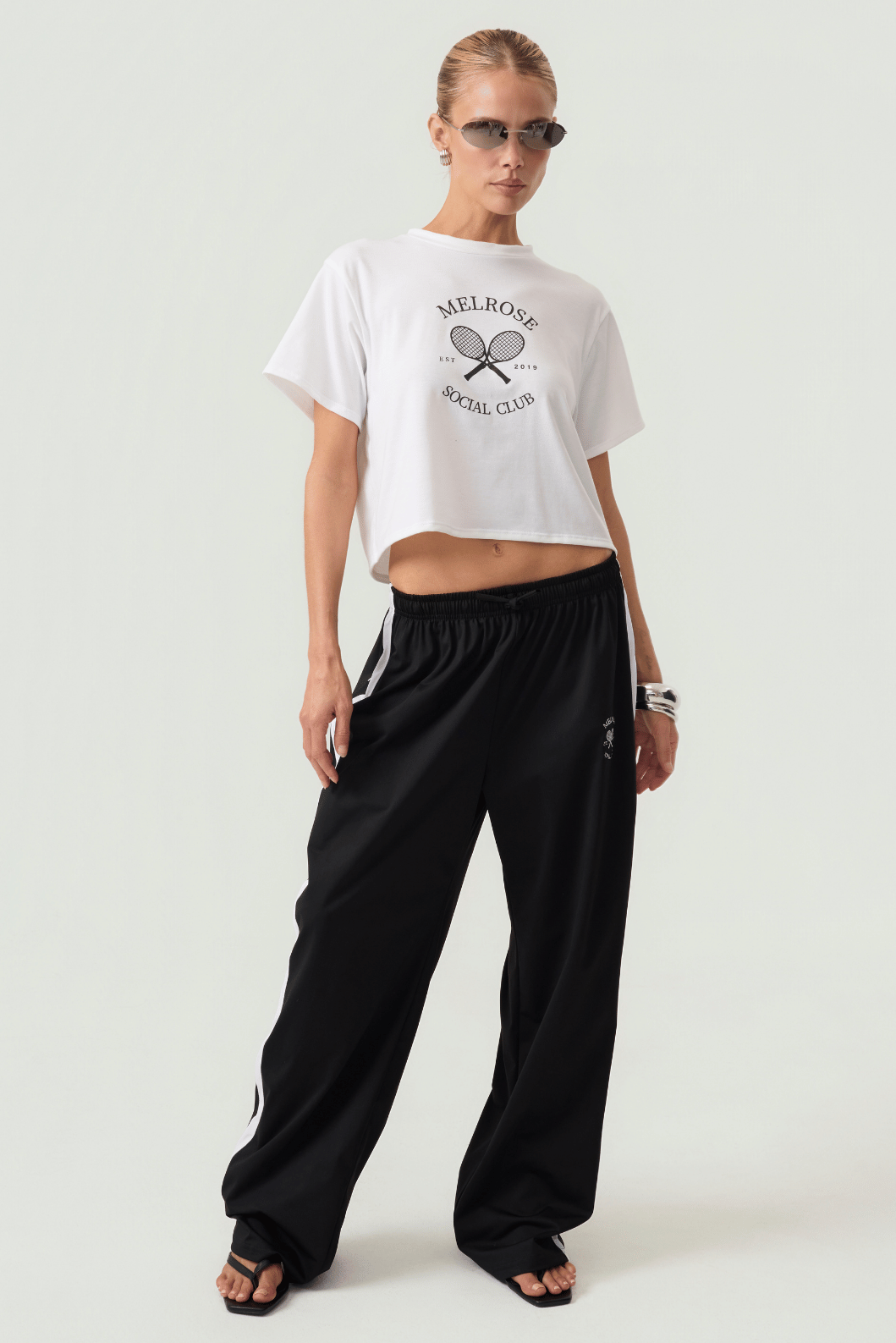 Melrose Social Club Oversized Tee White Eco-Certified