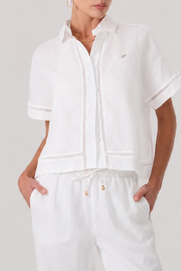 Tulum Linen Shirt Ivory - Eco-Certified