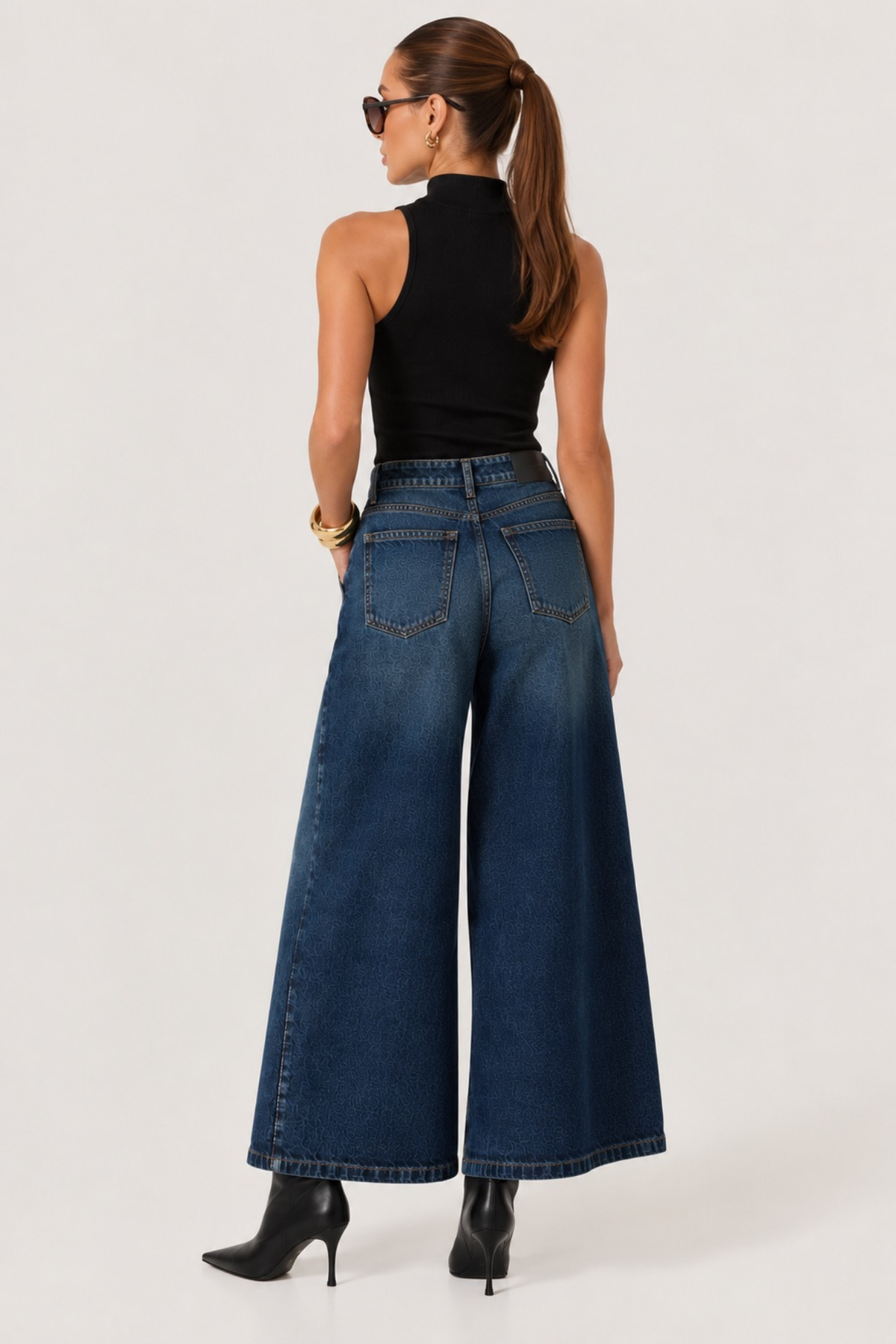HYPEACH Denim Culottes Dark Wash - Eco-Certified
