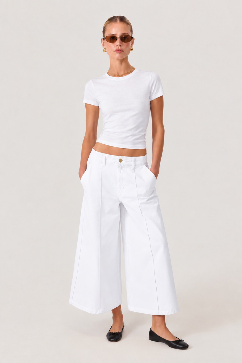 HYPEACH Denim Culottes White - Eco-Certified