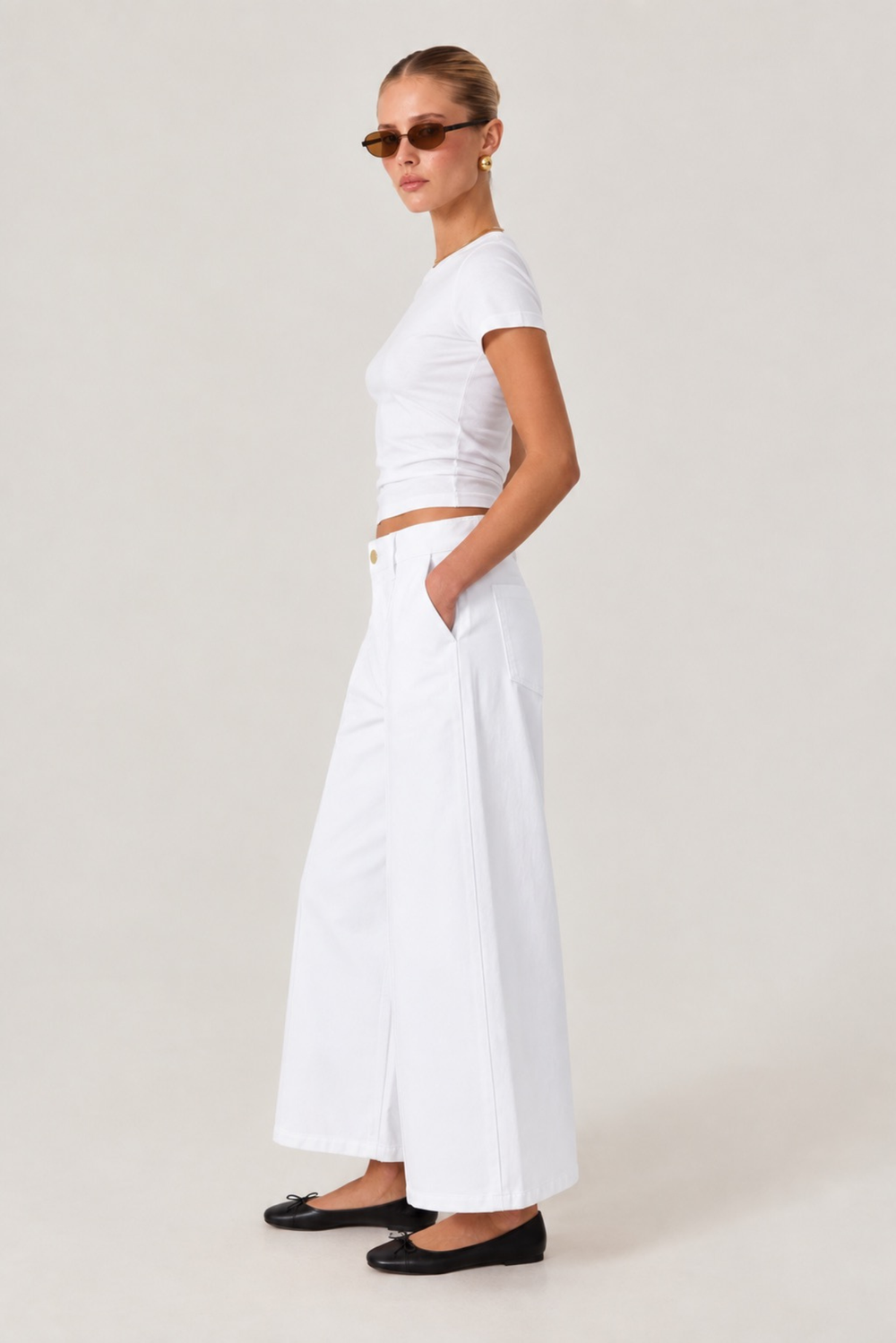 HYPEACH Denim Culottes White - Eco-Certified