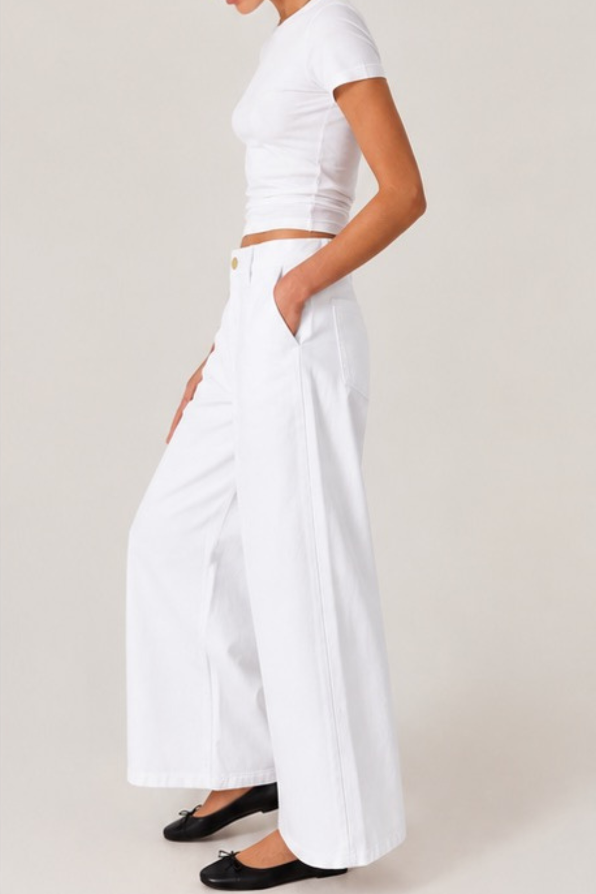HYPEACH Denim Culottes White - Eco-Certified