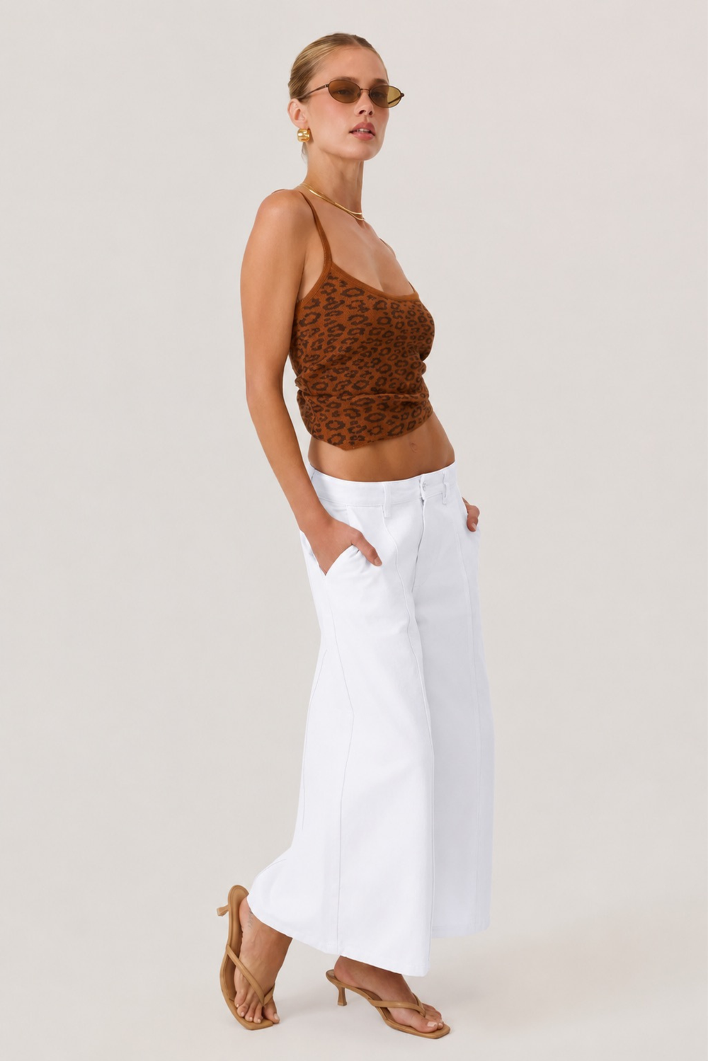 Coco Knit Tank Top Leopard - Eco-Certified
