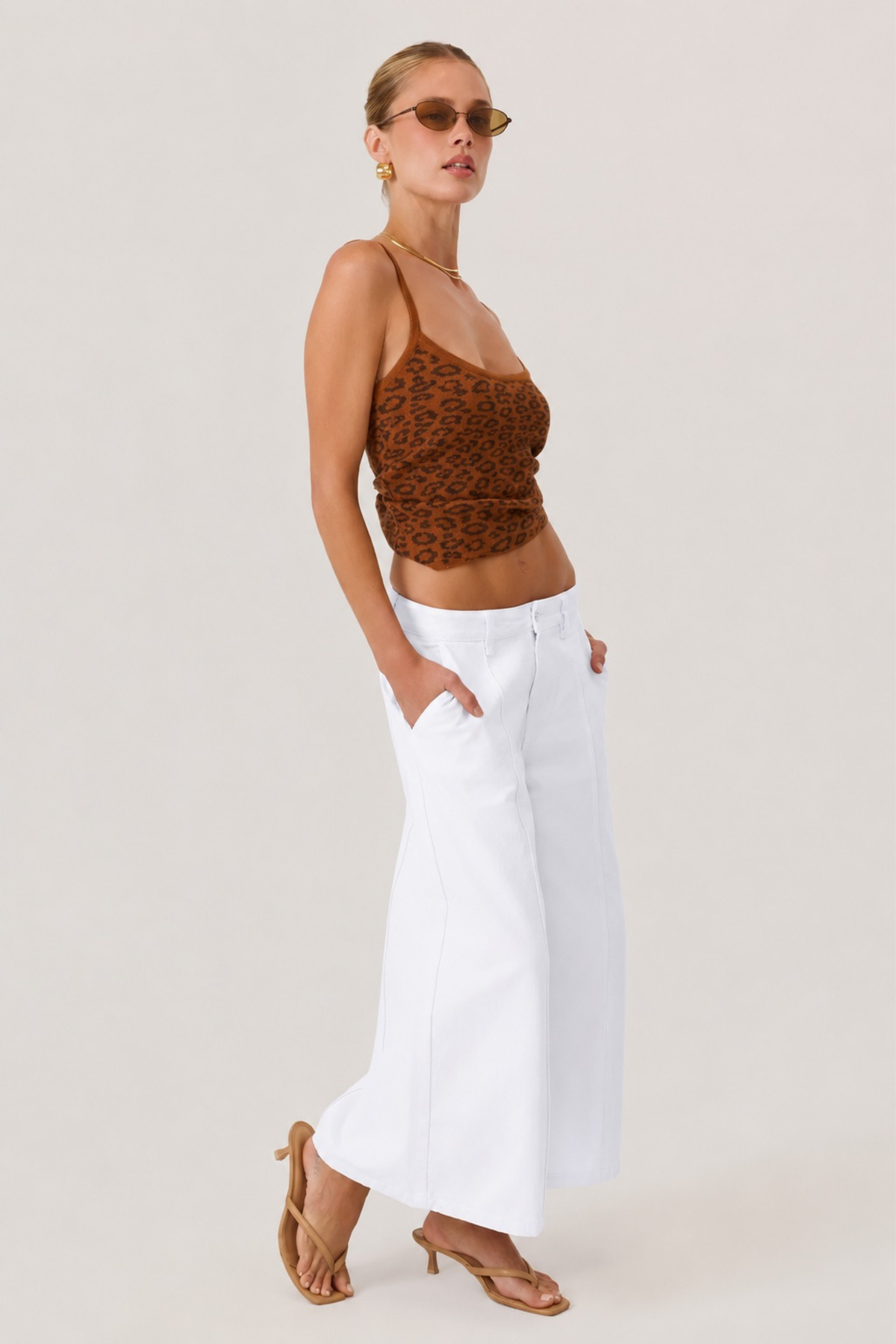Coco Knit Tank Top Leopard - Eco-Certified