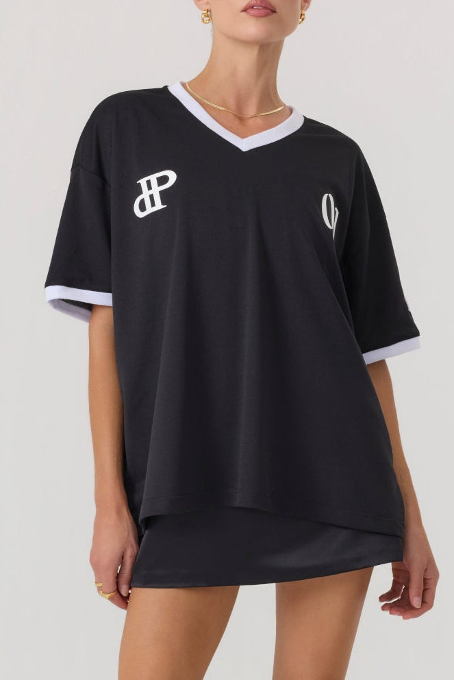 Rugby Jersey Top Black - Eco-Certified