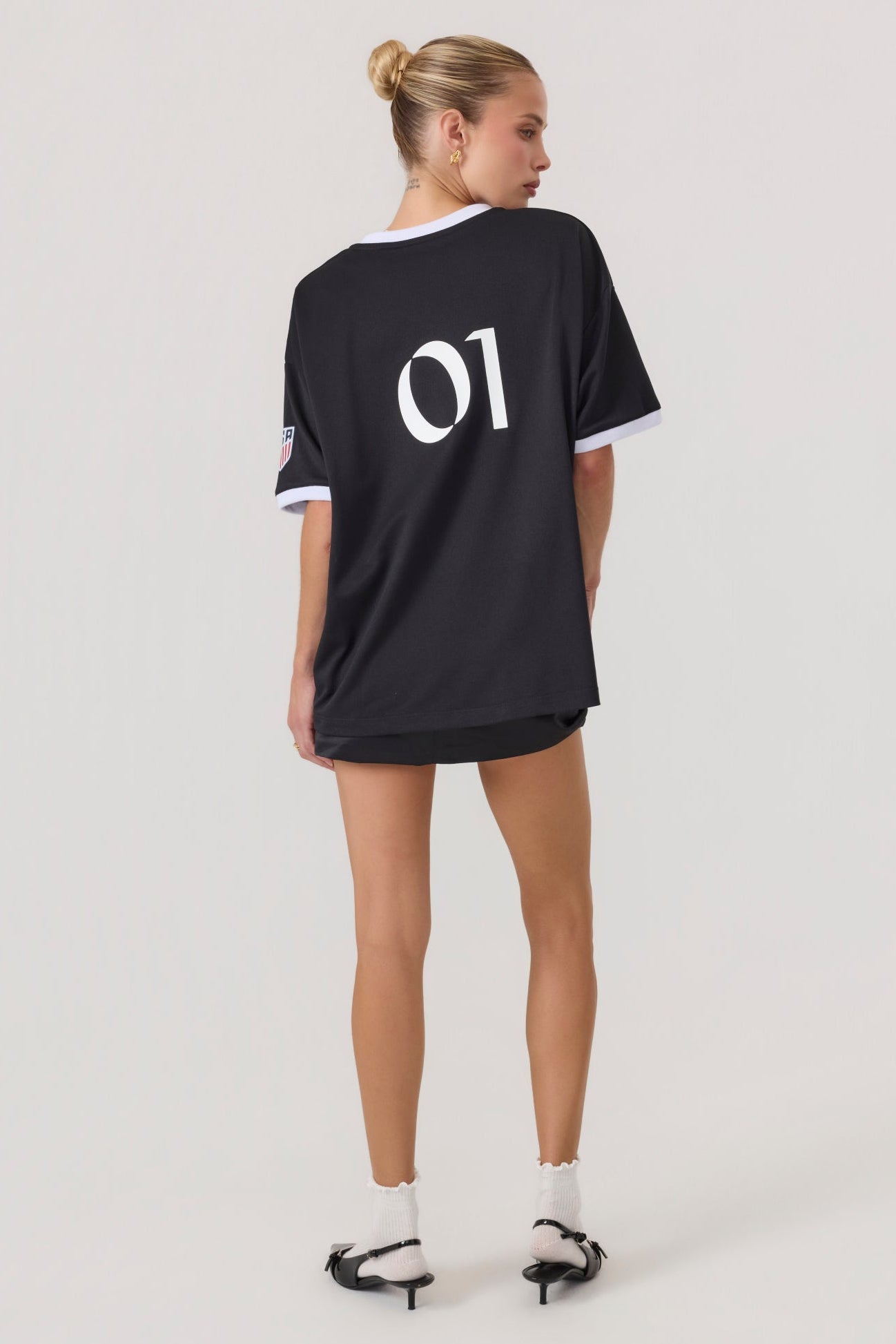 Rugby Jersey Top Black - Eco-Certified