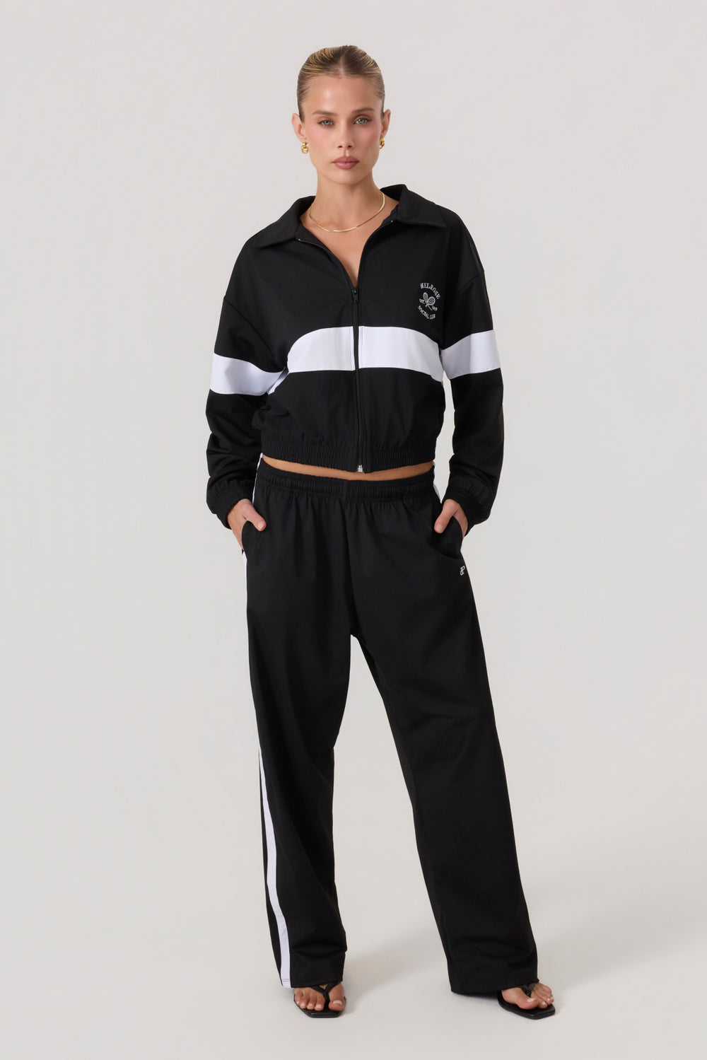 Melrose Social Club Track Pants Black - Eco-Certified