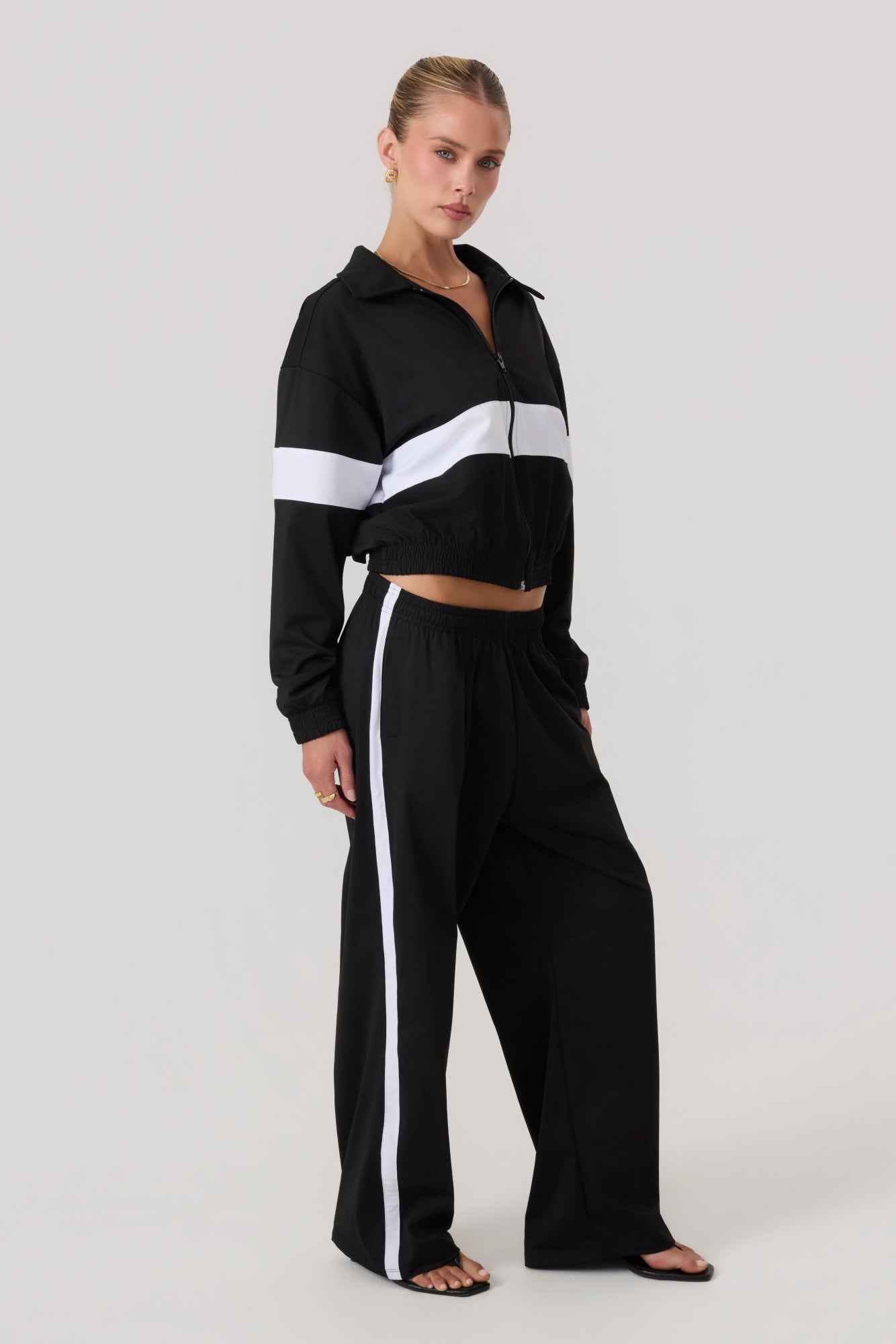 Melrose Social Club Track Jacket Black - Eco-Certified