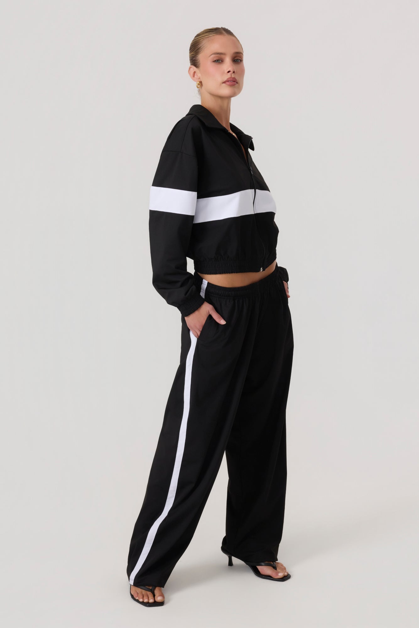 Melrose Social Club Track Jacket Black - Eco-Certified