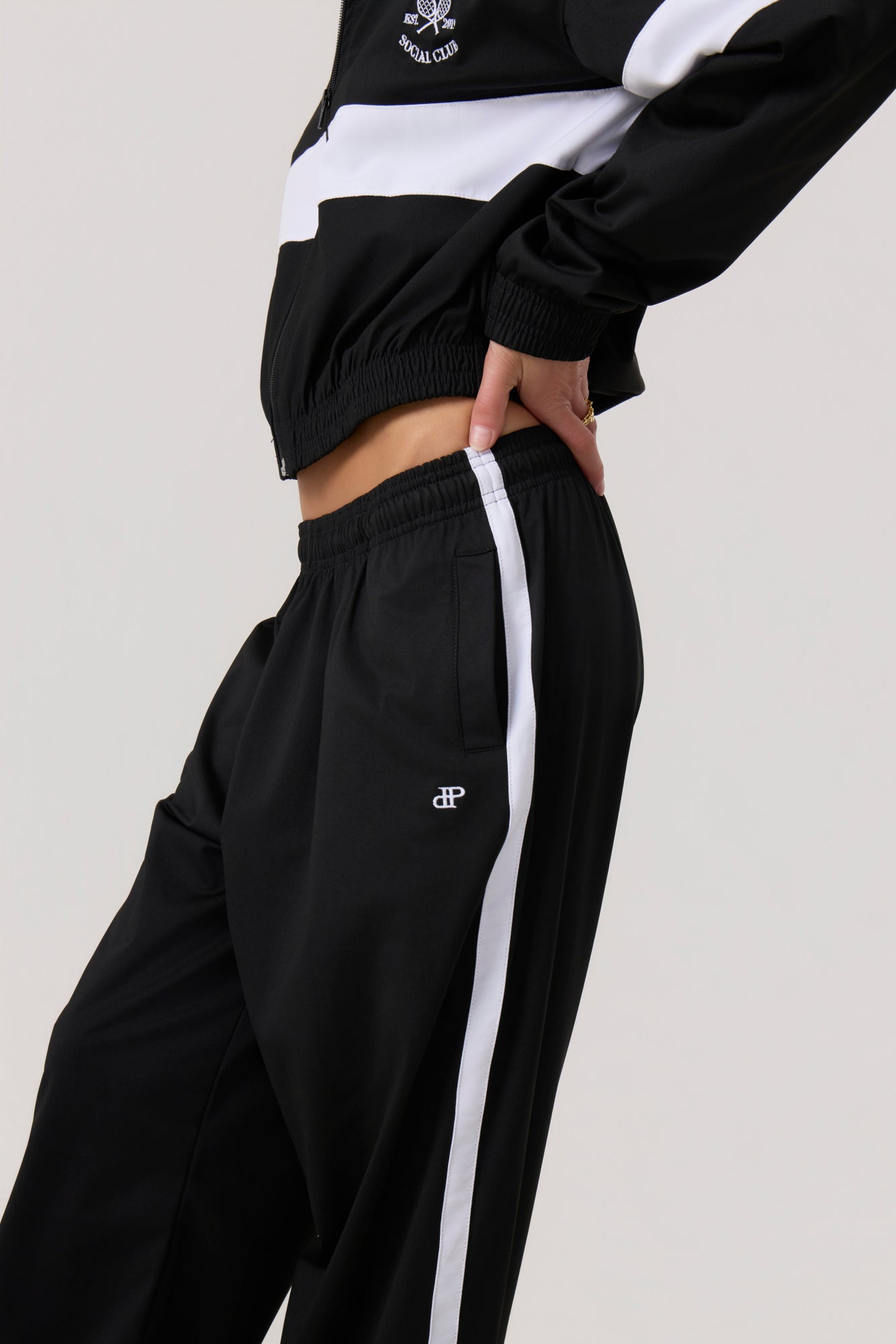 Melrose Social Club Track Jacket Black - Eco-Certified