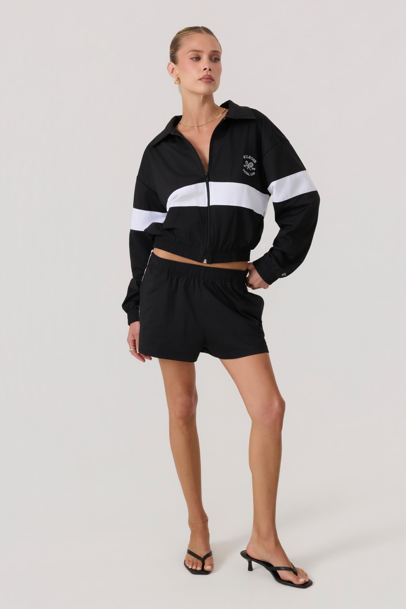 Melrose Social Club Track Shorts Black - Eco-Certified