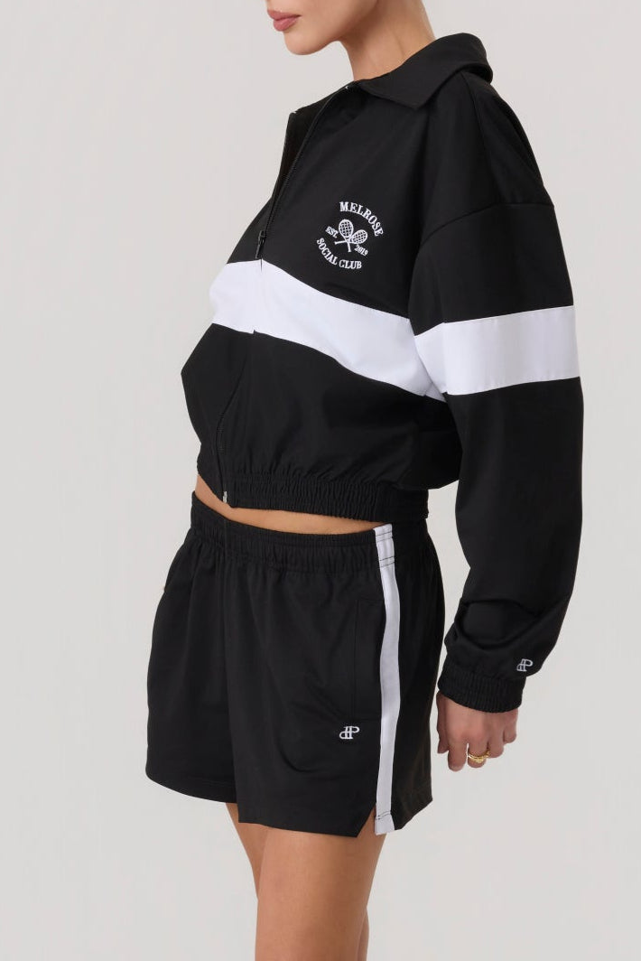 Melrose Social Club Track Shorts Black - Eco-Certified