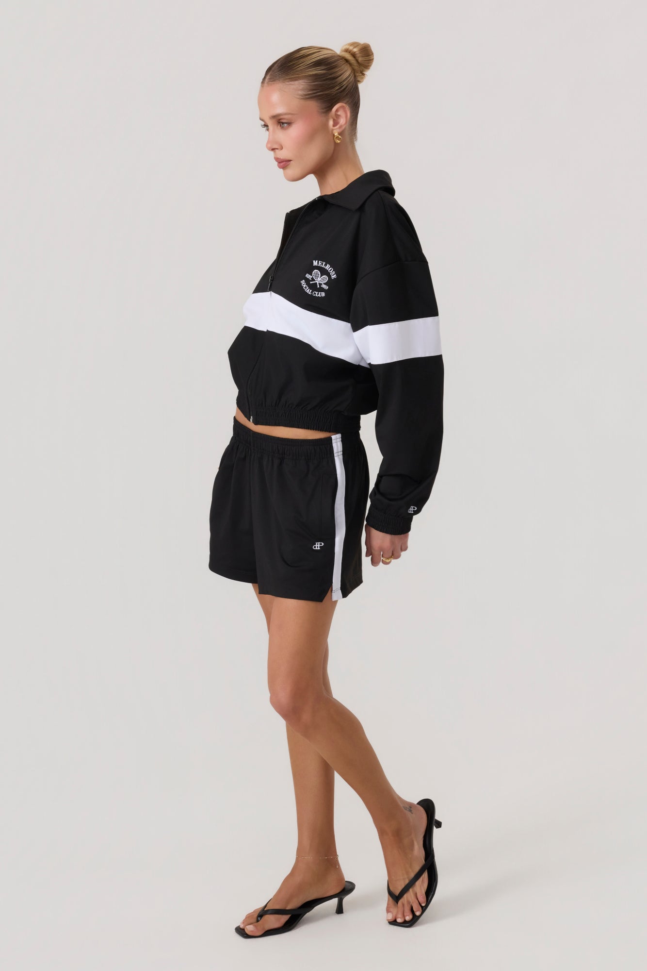 Melrose Social Club Track Shorts Black - Eco-Certified