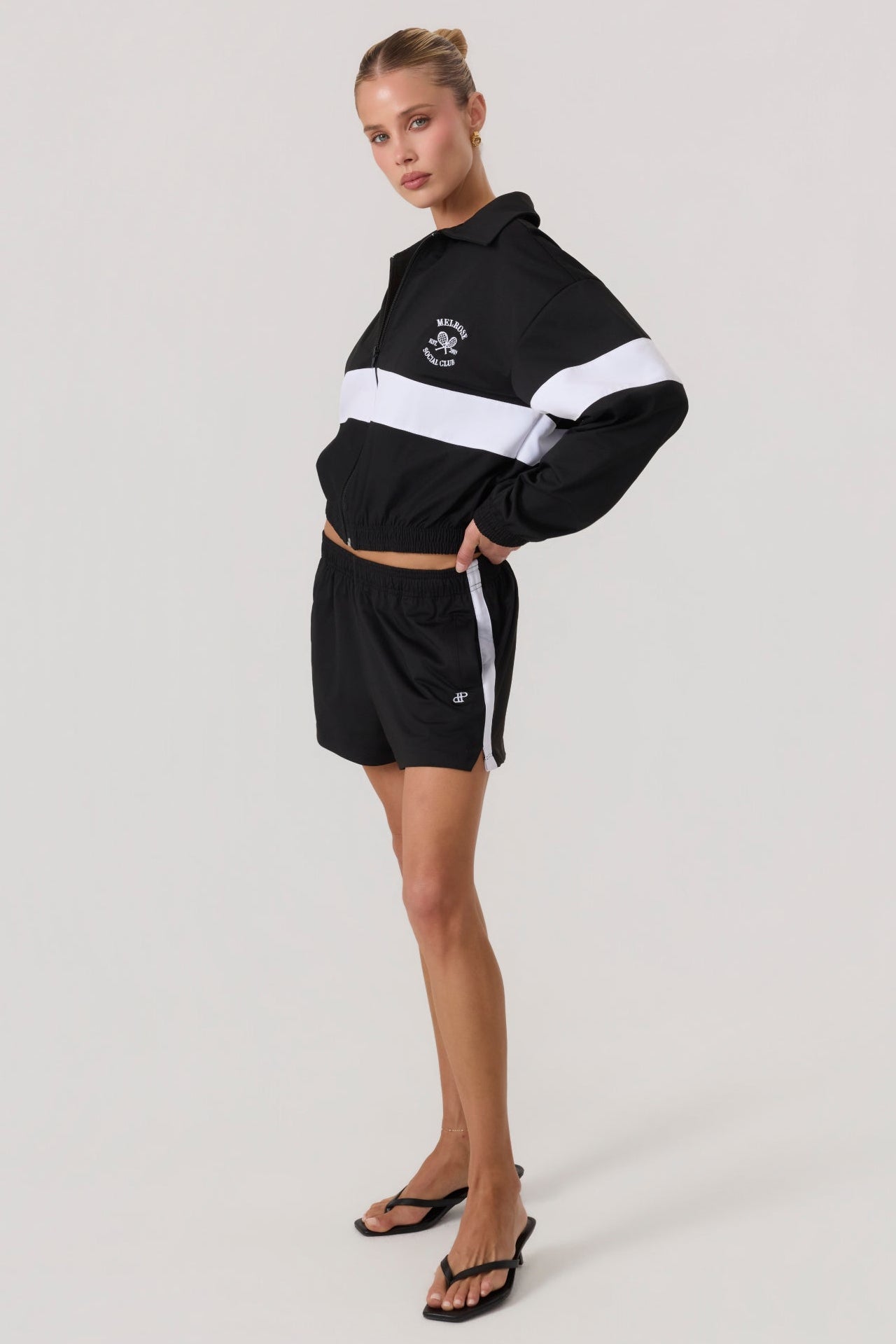 Melrose Social Club Track Shorts Black - Eco-Certified