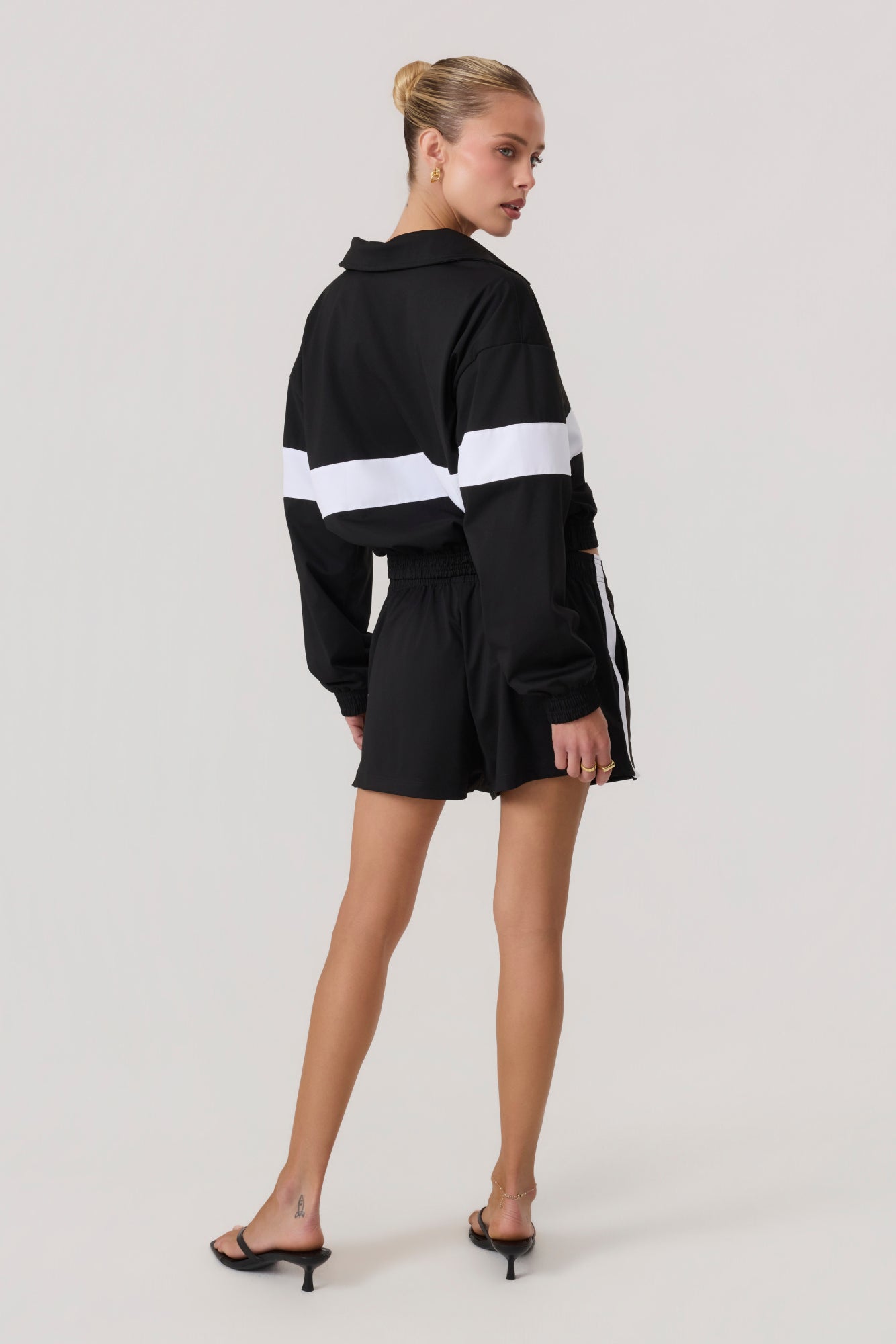 Melrose Social Club Track Shorts Black - Eco-Certified