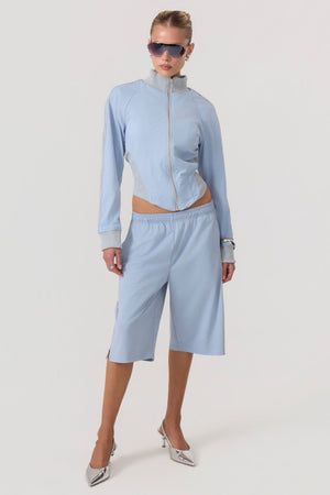 HYPEACH Cropped Track Pants Sky Blue - Eco-Certified