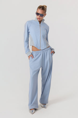 Melrose Social Club Track Pants Sky Blue - Eco-Certified